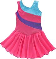 👗 gymnastics leotards for girls with ballet skirts: sparkling tutu dance dress for toddler girls featuring mermaid, unicorn & sparkly ribbon логотип