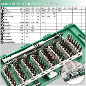 img 1 attached to 🔧 Набор точеных отверток Kingsdun: 60 в 1 магнитный комплект драйверов с 56 мини-наборами бит - профессиональный набор ремонтных инструментов для iPhone, iPad, MacBook, ПК, ноутбуков, Xbox, часов и очков