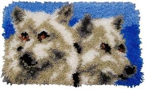 img 3 attached to 🐺 Latch Hook Kits Rug Making Kits: DIY Fun with Printed Canvas Pattern - Craft a 20x12-inch Wolf Rug for Kids & Adults