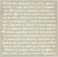 🎨 versatile decoart americana stencil french script: a must-have for artistic creations! logo