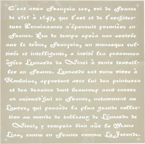img 1 attached to 🎨 Versatile DecoArt Americana Stencil French Script: A Must-Have for Artistic Creations!