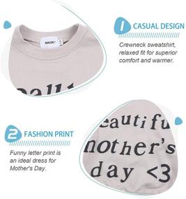 img 2 attached to Keruimeihao666 Kids Hoodies - Mother's Day Letters Print Funny and Beautiful Children's Sweatshirts