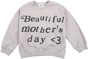 img 4 attached to Keruimeihao666 Kids Hoodies - Mother's Day Letters Print Funny and Beautiful Children's Sweatshirts