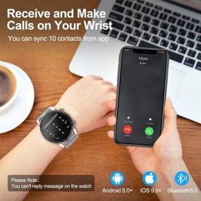 img 3 attached to 📱 Умные часы Suinsist для телефонов на Android и iOS — прием/совершение звонков, 10 режимов спорта, 80+ циферблатов — отслеживание шагов и сна, напоминание о сообщениях приложений, управление музыкой — водонепроницаемые часы IP67 для мужчин