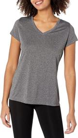 img 2 attached to 👚 Hanes Sport Women's Heathered Performance V-Neck Tee: Optimal Comfort and Style for Active Women