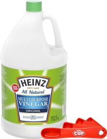 img 4 attached to Heinz All Natural Multi-Purpose Vinegar 6% Acidity 1 Gallon Bottle with By The Cup Swivel Spoons: Versatile and Efficient All-In-One Solution