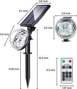 img 1 attached to 🎉 MEIHONG Solar Party Lights: Sound-Activated Disco Ball Strobe Light with Remote Control for Outdoor Garden, Pool Parties, Bar Club, Halloween, Wedding Show and More!