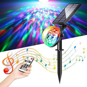 img 4 attached to 🎉 MEIHONG Solar Party Lights: Sound-Activated Disco Ball Strobe Light with Remote Control for Outdoor Garden, Pool Parties, Bar Club, Halloween, Wedding Show and More!