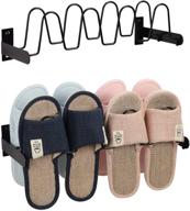 mounted organizer slippers entryway bathroom logo