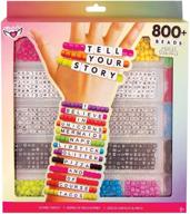 🎨 fashion angels diy alphabet bead case (12355) - 800+ colorful charms and beads for jewelry making and arts & crafts. ideal gift or reward. screen-free inspiration guide and instructions included. logo