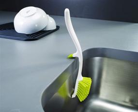 img 3 attached to 🧽 Joseph Joseph 85026 Edge Dish Brush with Sink Rest - Gray: The Ultimate Washing Solution!