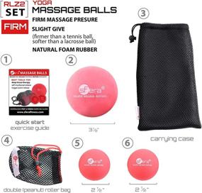 img 3 attached to 🌟 Sfera Deep Tissue Massage Ball Set, Trigger Point Release for Myofascial Relief, Includes 1 XL Massage Ball and 2 Lacrosse Size Firm Rubber Balls with Mesh Bag