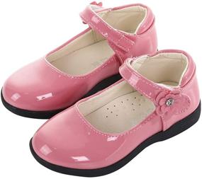 img 2 attached to 👟 CLOUCKY Girls Toddler Little Kids School Uniform Mary Jane Flat Sneakers: Stylish & Comfortable Dress Shoes