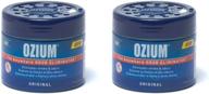 🌬️ ozium gel air freshener - smoke & odor eliminator for home, office and car, 4.5oz (127g), original scent, pack of 2 logo