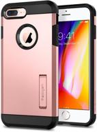 spigen tough armor [2nd generation] designed for iphone 8 plus case (2017) / designed for iphone 7 plus case (2016) - rose gold logo