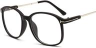 👓 rongchy oversize frame myopia glasses for men and women - stylish shortsighted eyeglasses logo