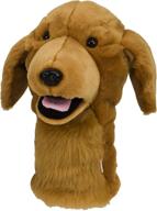 🐶 daphne's golden retriever headcovers in tan - boost your golf game with style! logo