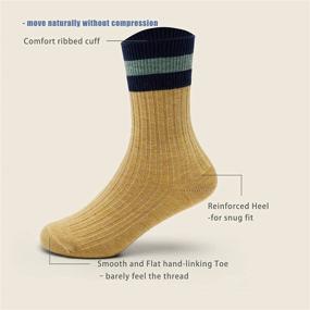 img 2 attached to 🧦 6 Pack of Kids Winter Warm Wool Socks for Boys - Thermal Crew Socks