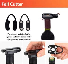 img 2 attached to 4PCS Air Pressure Pump Wine Bottle Opener with Foil Cutter, Aerator Pourer, Vacuum Stopper - Simple Cork Remover, Efficient Corkscrew Bottle Opener - Ideal for Wine Lovers, Perfect Wine Gift