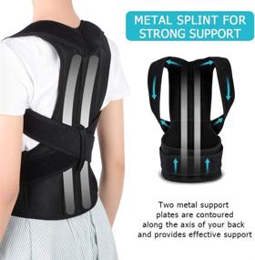 img 3 attached to 🏋️ Back Brace Posture Corrector: Adjustable Lumbar Support Belt for Men and Women – Improve Posture, Prevent Slouching, Relieve Pain (Size L 31"-42")