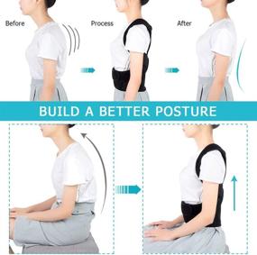 img 1 attached to 🏋️ Back Brace Posture Corrector: Adjustable Lumbar Support Belt for Men and Women – Improve Posture, Prevent Slouching, Relieve Pain (Size L 31"-42")