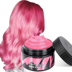 img 4 attached to 💖 Vibrant, Washable Pink Hair Wax: Instantly Color Your Hair with Temporary Hair Dye Cream - Perfect for Women and Men