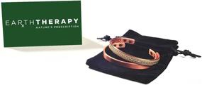 img 3 attached to Earth Therapy Pure Copper Magnetic Healing Bracelets - Adjustable for Women - Elegant Jewelry Gift Set of 2 in Velvet Pouch - Original and Effective