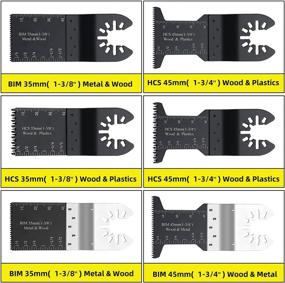 img 3 attached to 🔪 32-Pack Remiawy Oscillating Saw Blades – Quick Release Multitool Blades for Wood, Plastics, Metal – Compatible with Dewalt, Rockwell, Milwaukee, Porter Cable, Bosch, Craftsman, Dremel, Fein