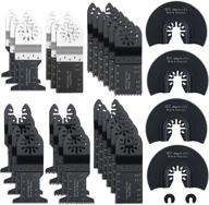 🔪 32-pack remiawy oscillating saw blades – quick release multitool blades for wood, plastics, metal – compatible with dewalt, rockwell, milwaukee, porter cable, bosch, craftsman, dremel, fein logo