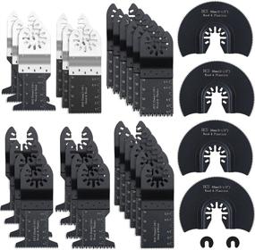 img 4 attached to 🔪 32-Pack Remiawy Oscillating Saw Blades – Quick Release Multitool Blades for Wood, Plastics, Metal – Compatible with Dewalt, Rockwell, Milwaukee, Porter Cable, Bosch, Craftsman, Dremel, Fein