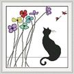 forever stitch cartoon animal flowers logo