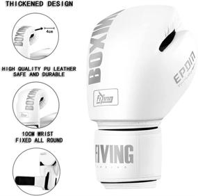 img 1 attached to Unisex Boxing Gloves for MMA, Kickboxing, and Heavy Bag Training - 🥊 Perfect for Men and Women in Boxing, Maui Thai, and Mixed Martial Arts Fighting