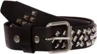 black studded leather bullet hardware logo