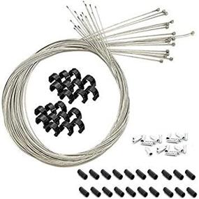 img 1 attached to 🚲 Star-Art 1.8m Bike Shifter Cable Brake Cable Set with Alloy End Cap - 10 Pack