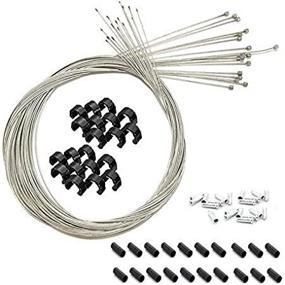 img 2 attached to 🚲 Star-Art 1.8m Bike Shifter Cable Brake Cable Set with Alloy End Cap - 10 Pack