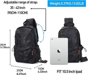 img 2 attached to 🎒 Ultra-light Waterproof Crossbody Backpack with Port Nylon Material