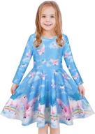 labeca festive printed twirly longsleeve christmas dresses for girls logo