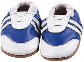 img 3 attached to 👞 IEvolve Leather Walker Moccasin Toddler Boys' Shoes as Comfortable Slippers