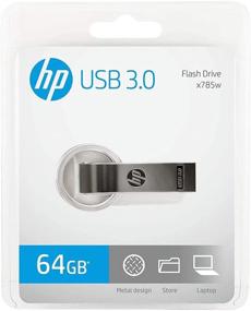 img 1 attached to High-Performance 64GB USB 3.0 Metal Key Ring Flash Drive by HP