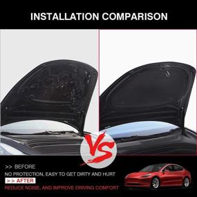 img 2 attached to 🚗 Tesla Model 3 Front Trunk Engine Hood Soundproof Mat - Mixsuper Custom Fit for Noise Reduction & Protection