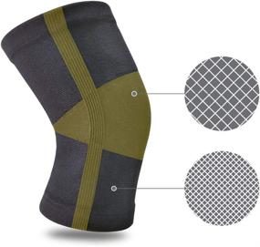 img 3 attached to Bracoo Simple Knee Brace: Compression Support Sleeve for Joint Pain, Arthritis Relief, Meniscus Tear, ACL, Injury Prevention, Muscle Recovery - Ideal for Running, CrossFit, Weight Training, Cycling & More - KC90