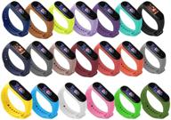 silicone replacement bands for xiaomi mi band 3/xiaomi mi band 4 - compatible wristbands for men and women logo
