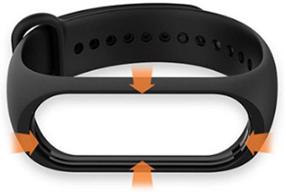 img 3 attached to Silicone Replacement Bands for Xiaomi Mi Band 3/Xiaomi Mi Band 4 - Compatible Wristbands for Men and Women