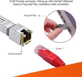 img 1 attached to 🔌 High-Speed 10G SFP+ RJ45 Copper Transceiver | Compatible with Cisco, Ubiquiti, Mikrotik, Fortinet and More | CAT6a/ CAT7, 30m