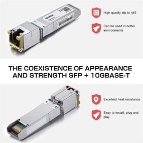 img 2 attached to 🔌 High-Speed 10G SFP+ RJ45 Copper Transceiver | Compatible with Cisco, Ubiquiti, Mikrotik, Fortinet and More | CAT6a/ CAT7, 30m