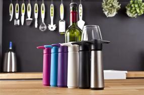 img 1 attached to 🍷 Vacu Vin Black Wine Saver Pump with Stoppers - Preserves Wine Freshness for Extended Periods (Black 1 Stopper)