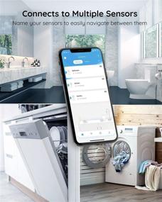 img 1 attached to 🏠 Govee WiFi Water Sensor 3 Pack: 100dB Alarm, App Alerts, Leak & Drip Alert, Email Notifications - For Home, Basement (Not Support 5G WiFi)