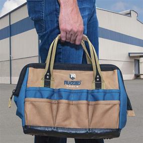 img 1 attached to 🛠️ Durable and Spacious Rugged Tools Field 14" Wide-Mouth Tool Bag - Ideal for Plumbers, Electricians, Carpenters, and Handymen