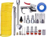 🔧 wynnsky air compressor kit: 1/4 inch npt air tool kit with 1/4 inch x 25ft coil nylon hose/tire gauge - 20 pieces for efficient air compression solutions logo