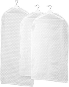 img 3 attached to 👕 Home Organization Made Easy: IKEA 102.872.52 Pluring Clothes Cover Set - Keep Your Wardrobe Neat and Tidy with a Set of 3 Transparent White Covers